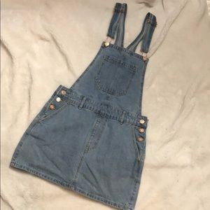 Denim overall dress